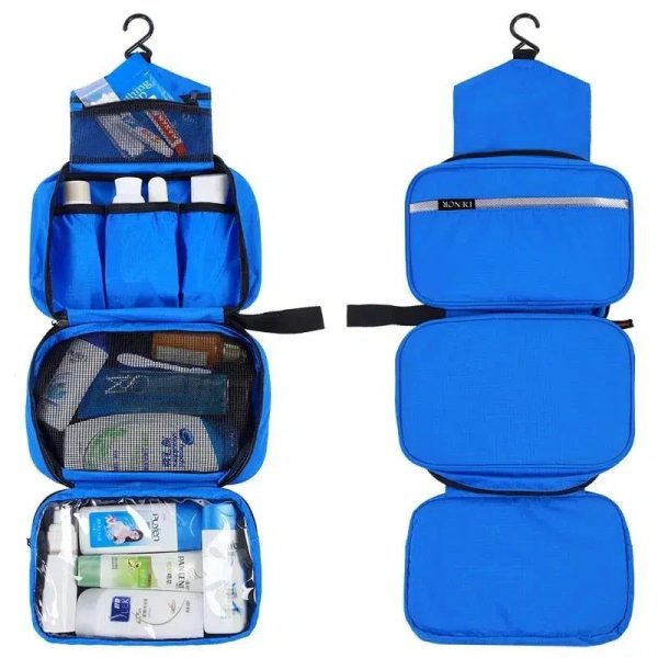 grande trousse de toilette bleue homme