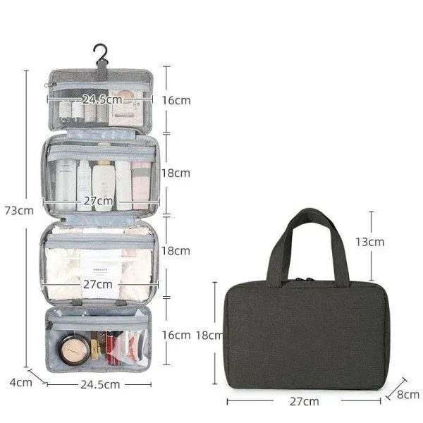 grande trousse de toilette noire femme