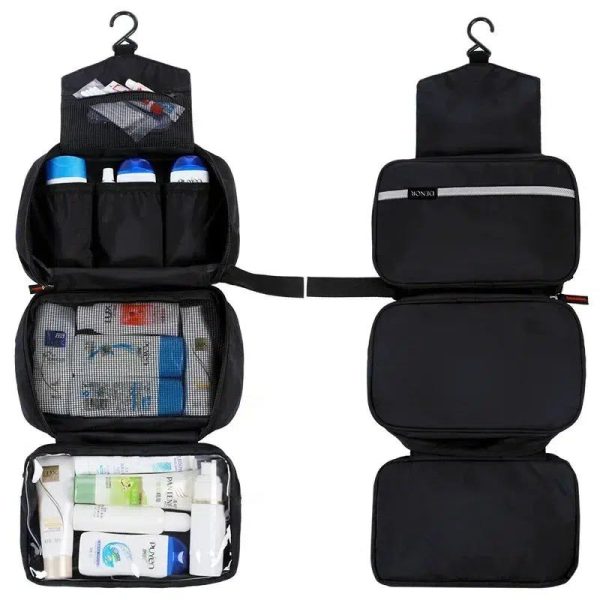 grande trousse de toilette noire homme