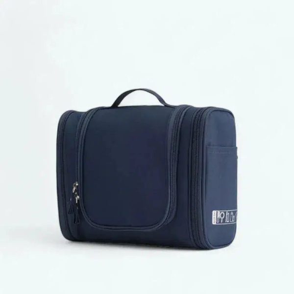 trousse de toilette bleue à suspendre