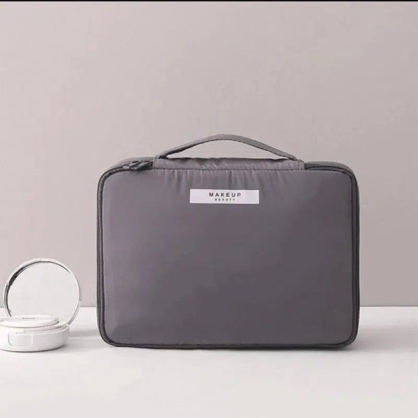trousse de toilette grise voyage femme