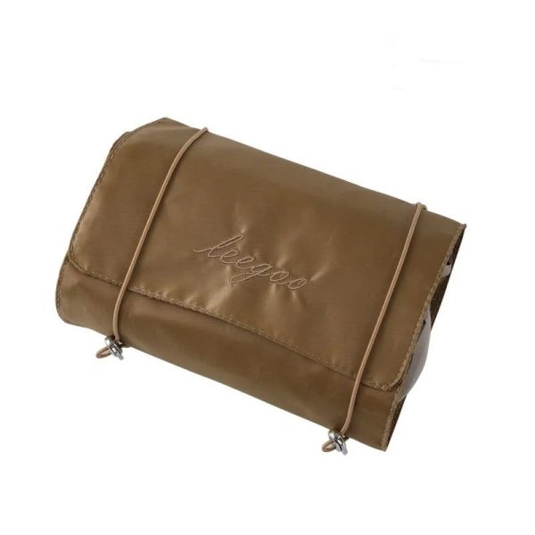 trousse de toilette marron avec compartiment femme