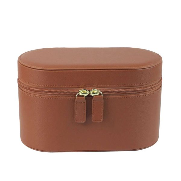 trousse de toilette marron en cuir voyage femme