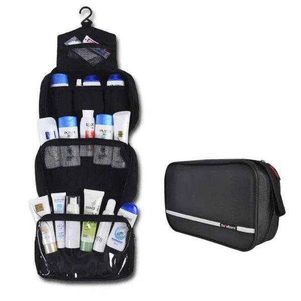 trousse de toilette noire à suspendre