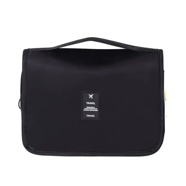trousse de toilette noire avec compartiment homme