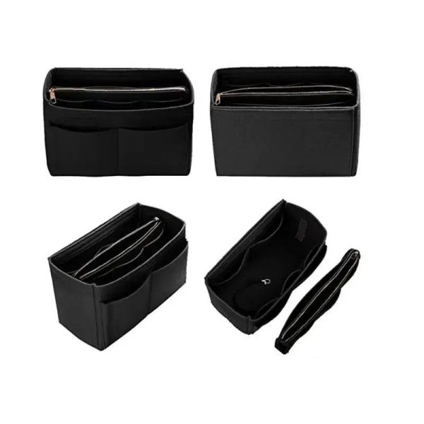 trousse de toilette noire sans fermeture