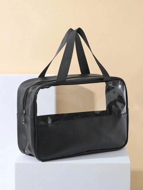 trousse de toilette noire transparente voyage femme