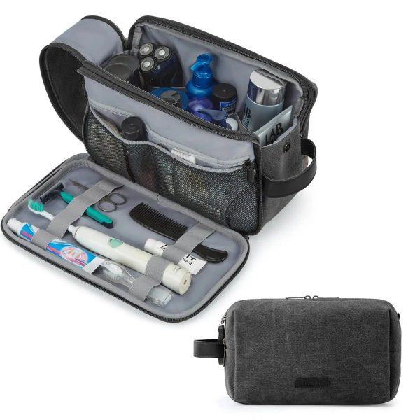 trousse de toilette noire vintage avion homme
