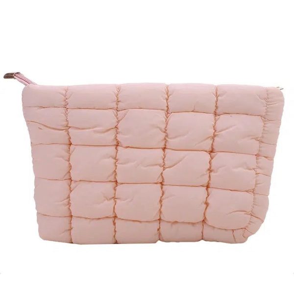 trousse de toilette rose matelassée tendance femme