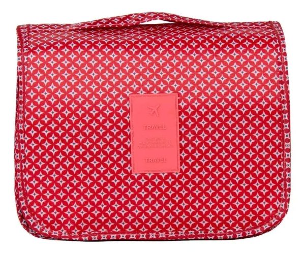 trousse de toilette rouge étoiles voyage femme