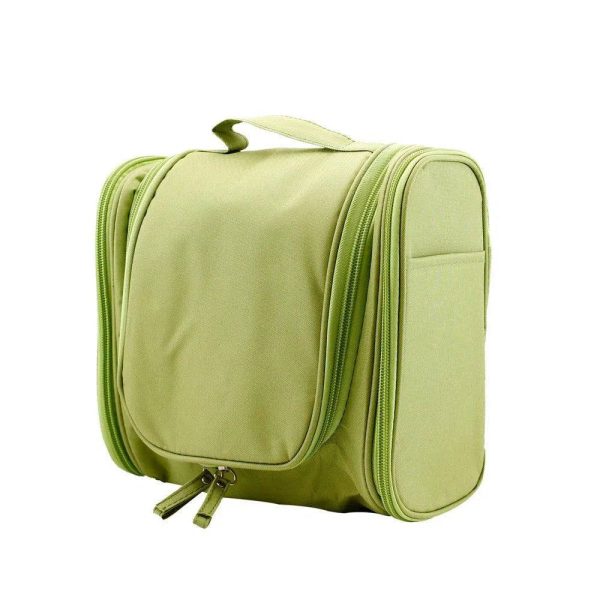 trousse de toilette verte à suspendre