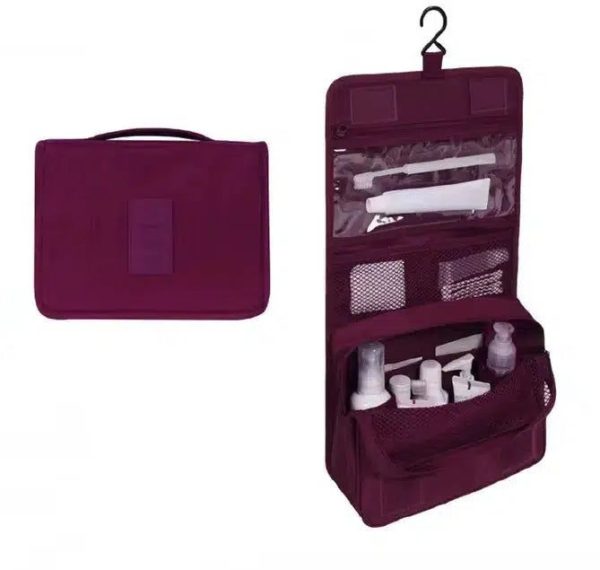 trousse de toilette violet avec compartiment femme