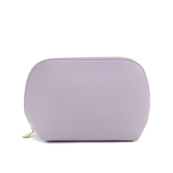 trousse de toilette violet en cuir femme