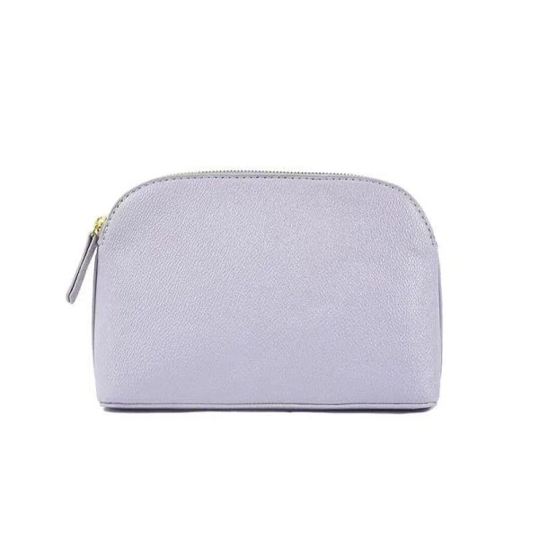 trousse de toilette violet en cuir tendance femme