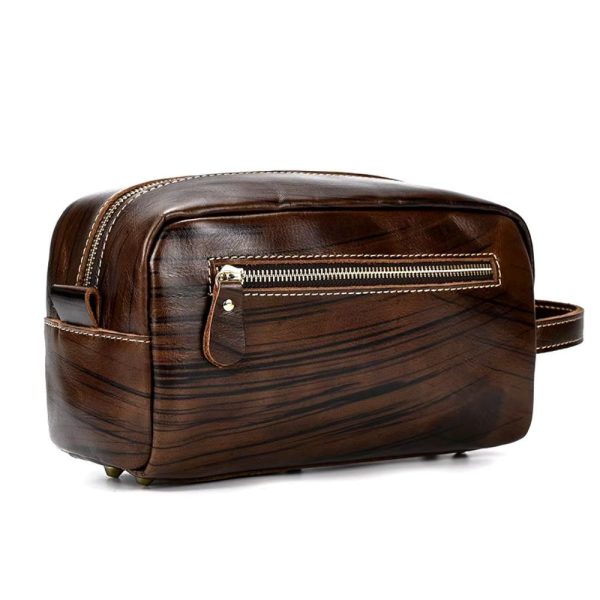trousse de toilette en cuir de luxe homme