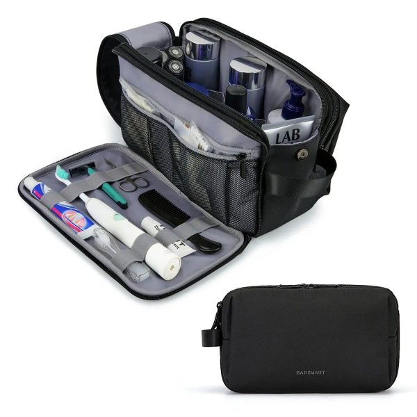 trousse de toilette noire tendance homme