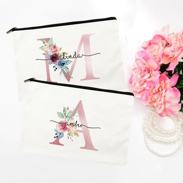trousse de toilette personnalisée fille flower