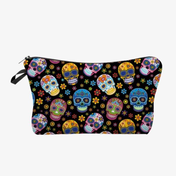 trousse de toilette tête de mort mexicaine