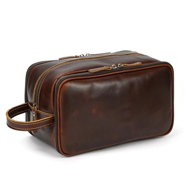 trousse de voyage homme en cuir